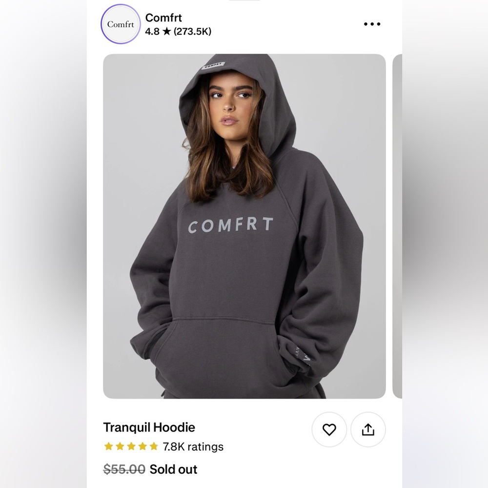 NEW Comfrt Gray Hoodie